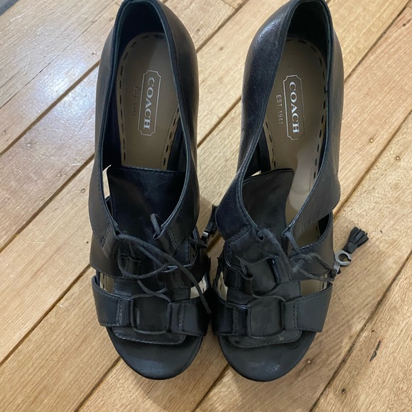 Coach platform tie heels - Picture 2 of 6